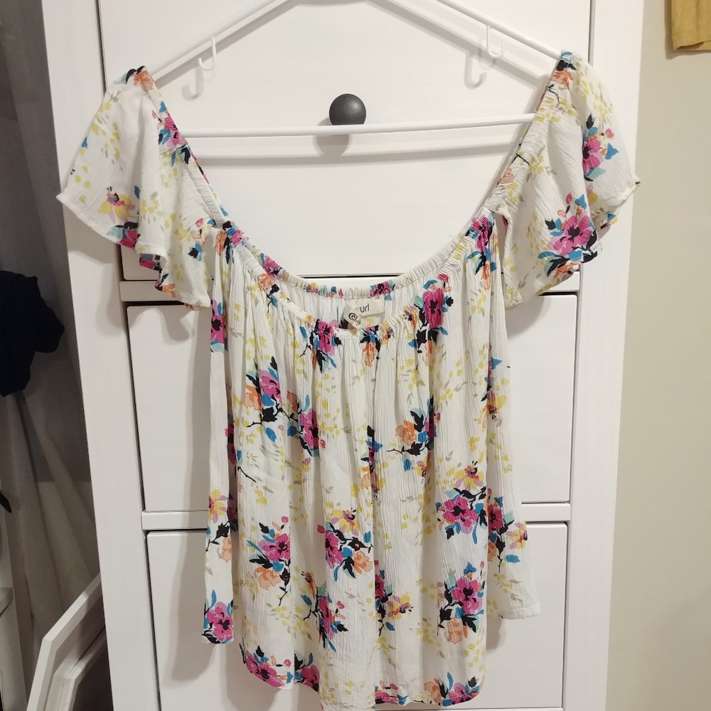 Rip Curl Off the Shoulder Floral Top